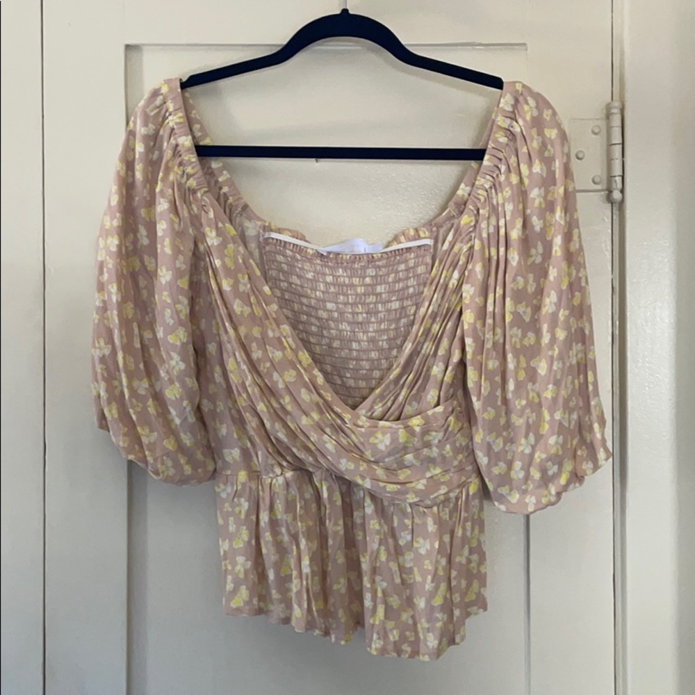 Floral peplum blouse